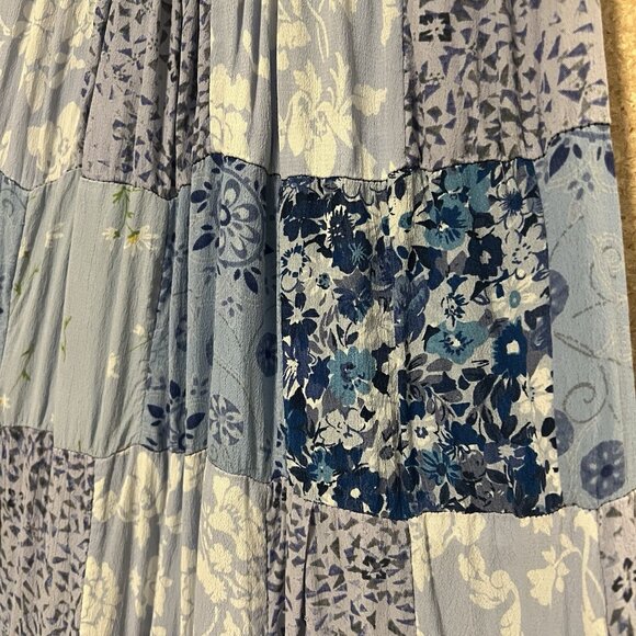 Advantage Maxi Skirt Patchwork Elastic Waist Plus Size 1X Boho Hippie Festival - Picture 7 of 10